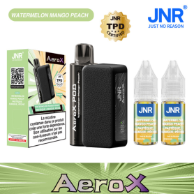 Rechargeable JNR AeroX E-Liquid Vaporizer - 32000 Puffs - Watermelon Mango Peach Flavor