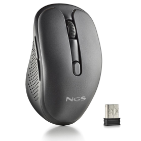 Souris Sans Fil Rechargeable NGS Evo Spook Noir - Boutons Silencieux - Confort et Efficacité