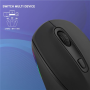 Souris Sans Fil Rechargeable NGS SMOG RB - LED 2400 DPI - Connexion Triple - Noir