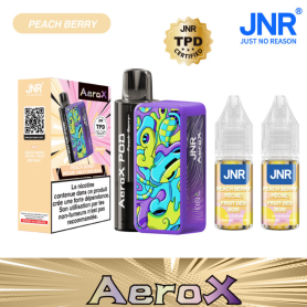 Rechargeable E-Liquid Vaporizer JNR AeroX - 32000 Puffs Peach Berry Flavor - Long-lasting Performance