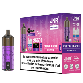 Vapoteuse Rechargeable JNR Panda - 25500 Puffs Cerise Glacée - E-Liquide Premium