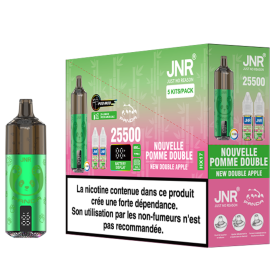 Vapoteuse Rechargeable JNR Panda - Double Pomme - 25500 Puffs - E-Liquide Innovant