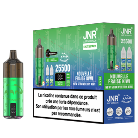 Achetez Vapoteuse JNR Panda 25500 Puffs - E-Liquide Rechargeable Fraise Kiwi - Livraison Rapide