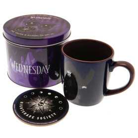 Coffret Cadeau Wednesday Mug et Sous-Verres - Cadeau Parfait pour les Fans de la Série Netflix