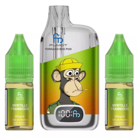 Vapoteuse E-Liquide Rechargeable Tornado BOX POD 28000 Puffs Blueberry Raspberry - Long-Lasting Flavor Experience