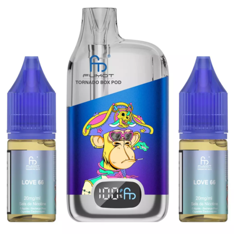 Buy Vapoteuse E-Liquide Tornado BOX POD 28000 Puffs Kiwi Passion Fruit Guava Rechargeable