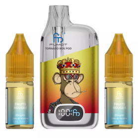 Vapoteuse E-Liquide Rechargeable Tornado BOX POD 28000 Puffs Red Fruits Flavor - Shop Now