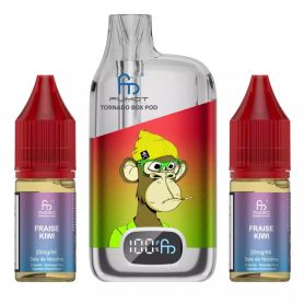 Buy Vapoteuse E-Liquide Rechargeable Tornado BOX POD 28000 Puffs Strawberry Kiwi - Long-lasting Flavor