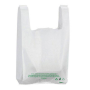 Plastic Shoulder Bag 32x20x60cm White - Bulk Pack of 500 - King 60