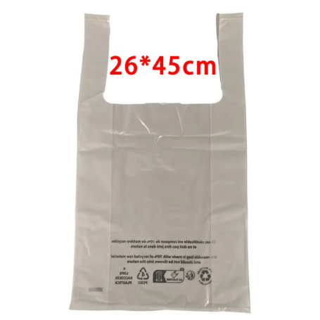 Buy King 45 White Plastic Bags 26x12x45cm - Pack of 500 Online
