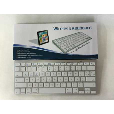 Clavier Sans Fil Bluetooth Mac/Windows/Android - QWERTY & AZERTY Argent pour une Polyvalence Maximale