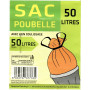 Sac Poubelle à Liens Coulissants 50L - 240 Pièces - Résistant & Pratique | SP50 | Achat en Ligne
