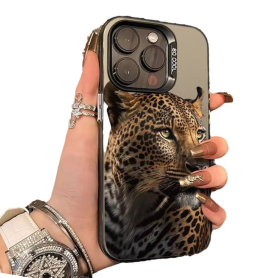Coque de Protection Léopard en PC pour iPhone - Élégance et Sécurité Assurées