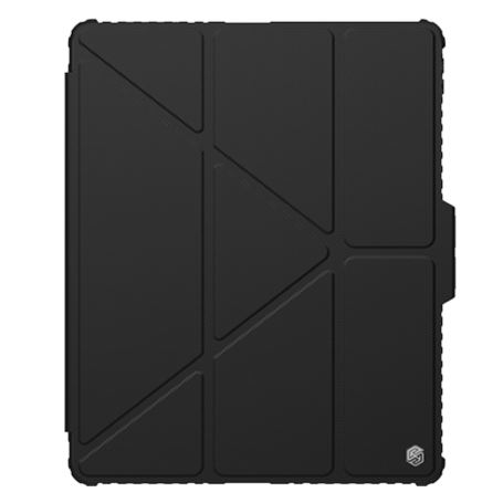Protective Case for Apple iPad - Nillkin Bumper Pro - Multi-Angle Foldable Style - Black - Durable & Versatile Tablet Cover