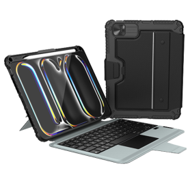 Protective Keyboard Case for iPad - Nillkin Bumper Combo Backlit German Version - Black | Enhanced Typing and Protection