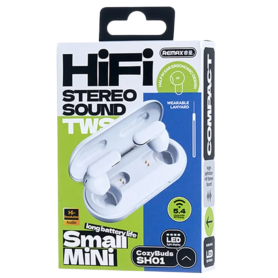 Casque Bluetooth, Oreillettes Wireless - Écouteurs Sans Fil Remax TWS CozyBuds SH01 - Blanc, prix de gros.