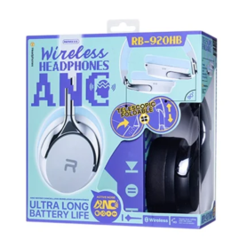 Casque audio, Écouteurs - Casque sans fil 600 mAh REMAX RB-920HB avec Réduction de Bruit Active (ANC) - 60H d'Autonomie - Noir, 