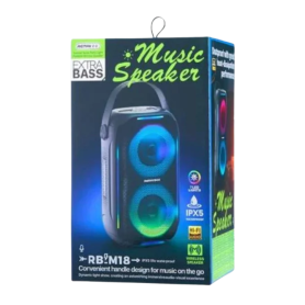 Haut-parleur, Speaker - Enceinte Portable Sans Fil REMAX Yunmer Series RB-M18 - IPX5 - Noir, prix de gros.
