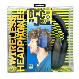 Earphones, Audio Headset - Foldable wireless headphones 800 mAh REMAX RB-650HB - 70H battery life - Charge in 2H - Black, wholes