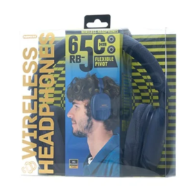 Casque, Écouteur - Casque sans fil Pliable 800 mAh REMAX RB-650HB - 70H d'Autonomie - Charge en 2H - Bleu, prix de gros.
