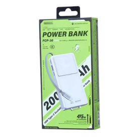 Charger, Battery Pack - Power Bank 20000mAh 45W with Telescopic Type-C Cable REMAX FCP-30 - Silver, wholesale price