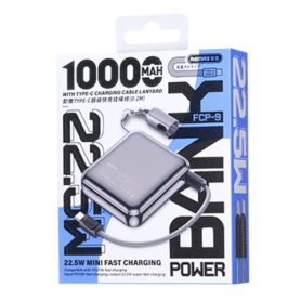 Batterie Externe, Chargeur Portatif - Power Bank Mini en Alliage d’Aluminium avec Lanière à Charge Rapide 22.5W 10000mAh FCP-9 R