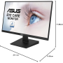 Monitor, Display - ASUS VZ239HE 23 Inch Ultra-Thin PC Monitor - IPS 1920x1080 FHD / Blue Light Filters - Black - Used with Remot