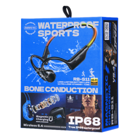 Headphones, Earphones - Yvton Series RB-S11 REMAX Waterproof Wireless Bone Conduction Sports Headphones - Orange, wholesale pric