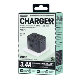 Chargeur, Adaptateur - Chargeur de Voyage Multifonction Explorer CM02 REMAX - Noir, prix de gros.