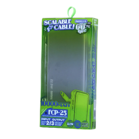 Chargeur Portatif, Batterie Externe - Power Bank à Charge Rapide 22.5W avec Câble Type-C Télescopique 10000mAh FCP-25 REMAX - Gr