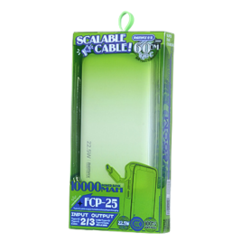 Power Bank, Charger - REMAX FCP-25 22.5W Fast Charging Power Bank with Telescopic Type-C Cable, 10000mAh - Green, wholesale pric