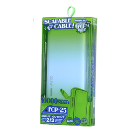 Batterie Externe, Chargeur Portable - Power Bank à Charge Rapide 22.5W avec Câble Type-C Télescopique 10000mAh FCP-25 REMAX - Bl