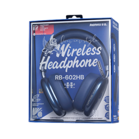 Audio Accessories, Headphones - REMAX RB-602HB Wireless Headphones - Blue, wholesale price