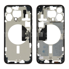 Coque, Cadre - Chassis iPhone 15 Pro Max sans Vitre Arrière sans Batterie Titane Bleu (Origine Demonté) Grade B, prix de gros.