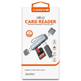 USB Card Reader - XSSIVE XSS-OTG17 USB2.0 USB-A/USB-C USB Card Reader, wholesale price