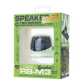 Haut-parleur, Speaker - Enceinte Portable Sans Fil avec Support Magnétique Lighting RB-M3 REMAX - Vert, prix de gros.