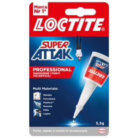 Colle forte, Adhesif puissant - Colle pour Multi Materiale - 5,5g - Loctite Super Attack Professional, prix de gros.