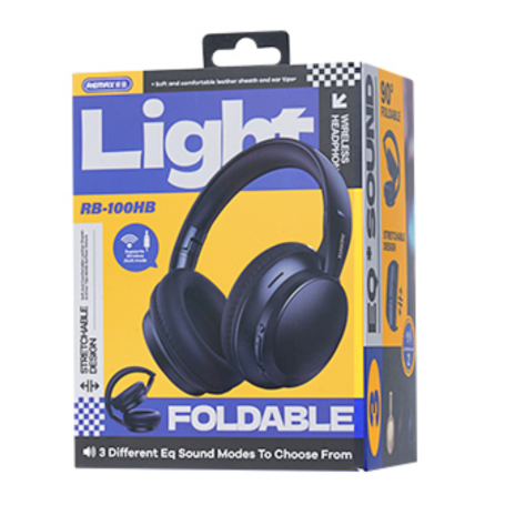 Écouteurs, Audio, Son - Casque Sans Fil Pliable 3 Modes REMAX RB-100HB - Bleu, prix de gros.