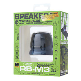 Haut-parleur, Speaker - Enceinte Portable Sans Fil avec Support Magnétique Lighting RB-M3 REMAX - Vert, prix de gros.
