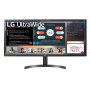 Monitor, Display - PC Screen LG 34WL500 34 UWFHD - 2560 x 1080 / IPS - Black - Used with Charger Cable, wholesale price
