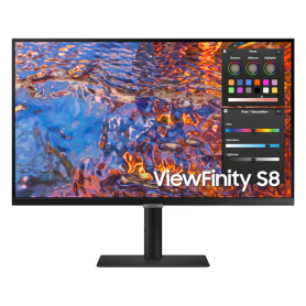 Display, Monitor - PC screen Samsung ViewFinity S80 S32B800PXP LS32B800PXPXEN 32 UHD - 3840 x 2160 - Black - Used with Charger C