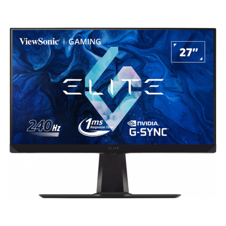 Display, Monitor - ViewSonic Elite XG271QG 27 QHD Gaming PC Screen - 2560 x 1440 / 240 Hz - Black - Secondhand with Charger Cabl