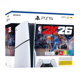 Gaming Console, Video Game System - Sony PlayStation 5 Console - PS5 Standard Slim Edition White - 1TB SSD - NBA 2K26, wholesale