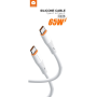 Chargeur, Connecteur - Câble en Silicone USB-C / USB-C PD65W 1M Blanc - WUW X225, prix de gros.