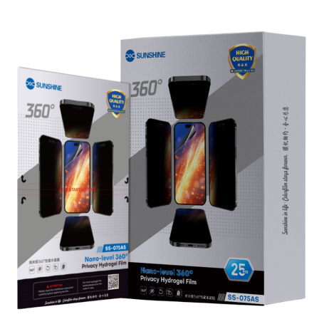 Screen Protector, Privacy Shield - SUNSHINE SS-075AS 360° Nano Level Anti-Spy Hydrogel Film - 25Pcs, wholesale price