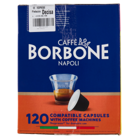 Espresso Pods, Coffee Capsules - Coffee Capsules Borbone Napoli Miscela Decisa - French standard size Nespresso L'OR - 120pcs, w