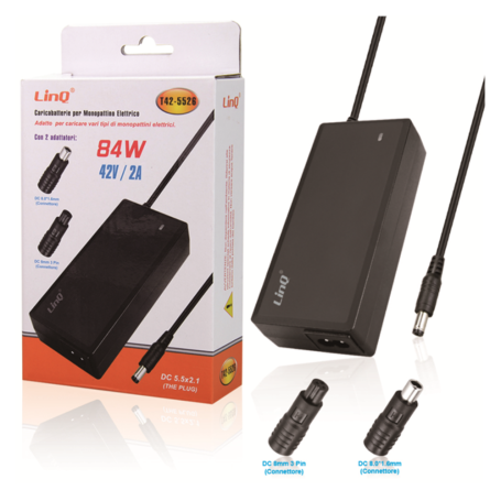 Charger, Adapter - Wall Charger for Electric Scooters/Bikes 84W / 42V / 2A - LinQ T42-5526, wholesale price