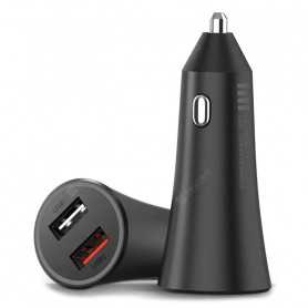 Chargeur Allume-Cigare Xiaomi 37W Noir Original - Recharge Rapide et Fiable pour Vos Trajets