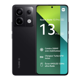 Smartphone, Téléphone - Xiaomi Redmi Note 13 Pro 5G 256 Go Noir - Grade A, prix de gros.