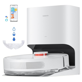 Robotic Cleaner, Floor Sweeper - Xiaomi Mi Robot Vacuum X10 Intelligent Robot Vacuum and Mop - White - Used with Box and Accesso